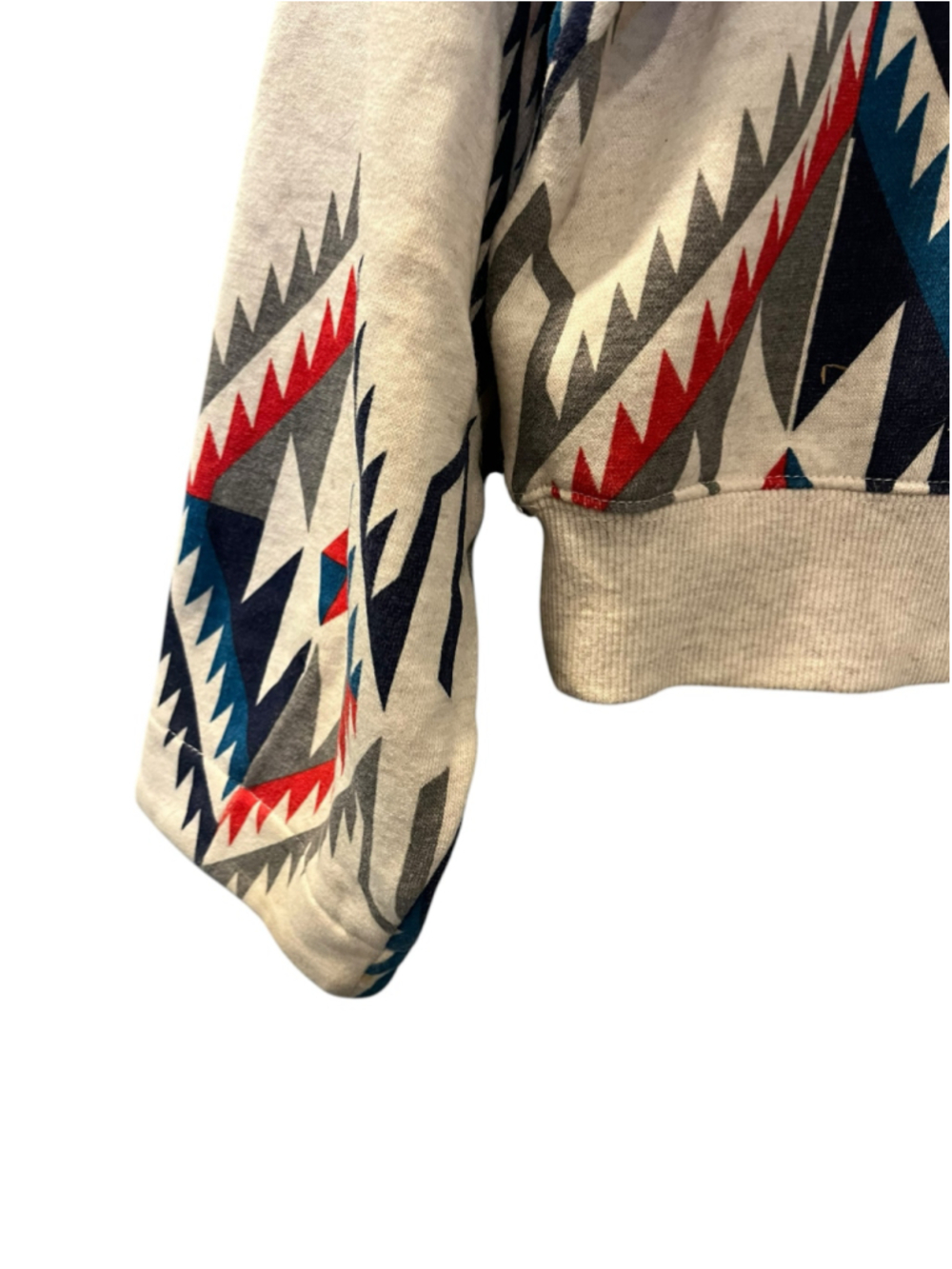 Ariat Cropped Chimayo Grande Print Sweatshirt Size L Southwestern Boho Aztec - Picture 9 of 9